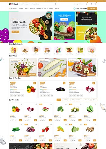 蔬菜水果果蔬电商网站前端静态html模板