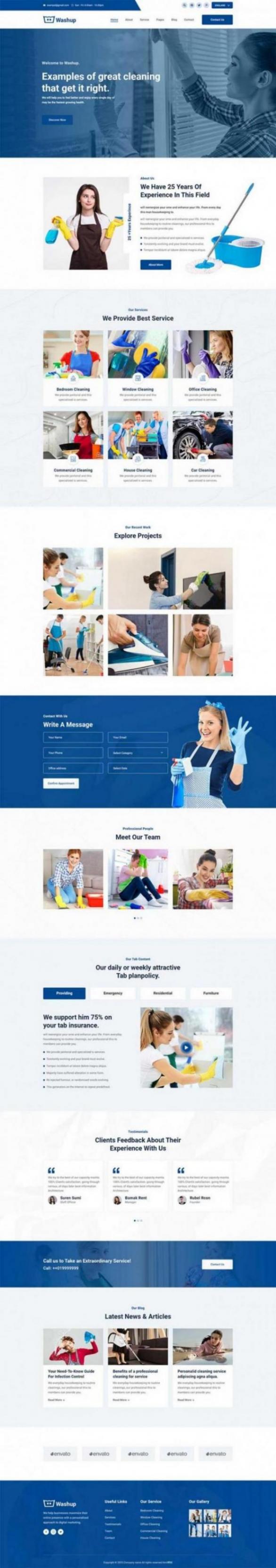 家政清洁服务公司前端静态HTML5网站模板 家政清洁服务公司前端静态HTML5网站模板