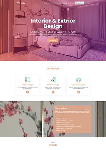 室内室外设计服务公司前端静态html5网站模板