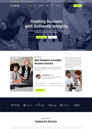 响应式创意商务咨询服务网站模板
