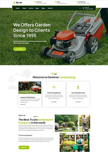 HTML5园林设计景观美化网站模板