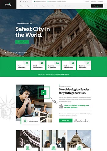 响应式国外城市宣传旅游网站静态网页模板