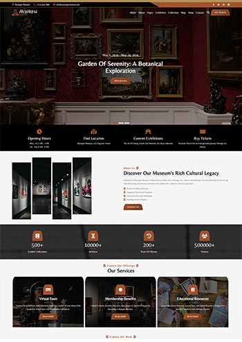 现代艺术博物馆HTML5静态网站模板